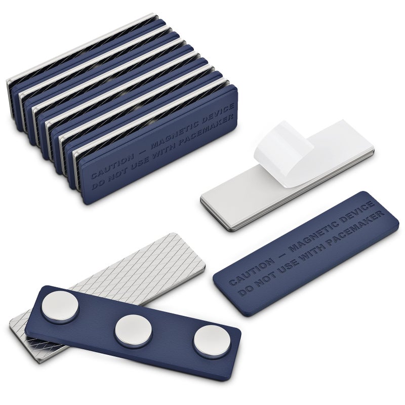 GREATMAG Name Tag Magnets 20 Pack, Magnets for Nametags Magnetic Name Badge Holders, Name Tag Magnetic Adhesive Backing with 3 Neodymium Magnets (1.76 x 0.5 inches, Blue) - Image 1